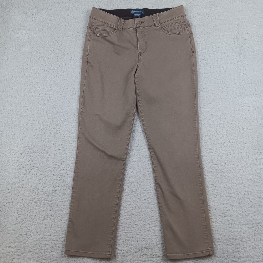 Democracy Pants Ab'solution Women 10 Taupe Brown Stretch Straight B1560PEX2